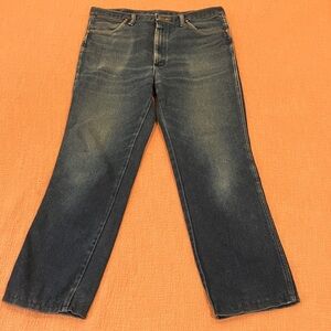Vintage Wrangler W35L29.25 Men's Blue Bootcut Jeans